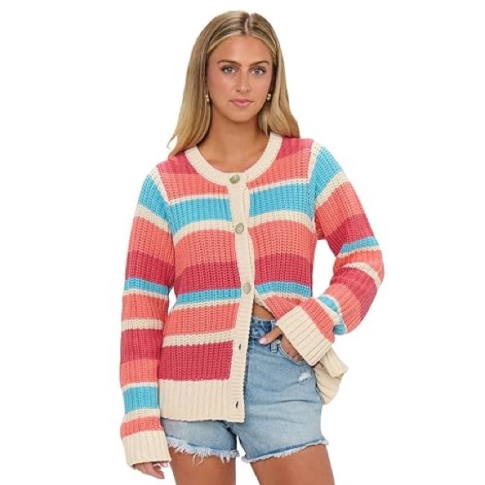 Camden Cardigan - Cabana Striped Knit (Show Me Your MuMu)